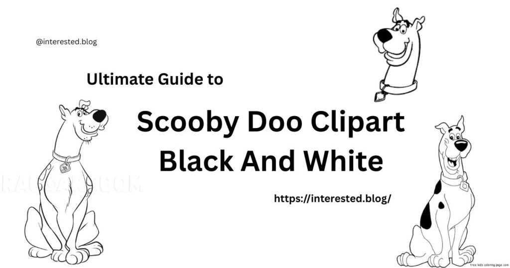 Scooby Doo clipart black and white